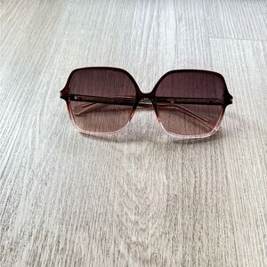 quay australia press tour brown peony oversized square vintage glam sunglasses